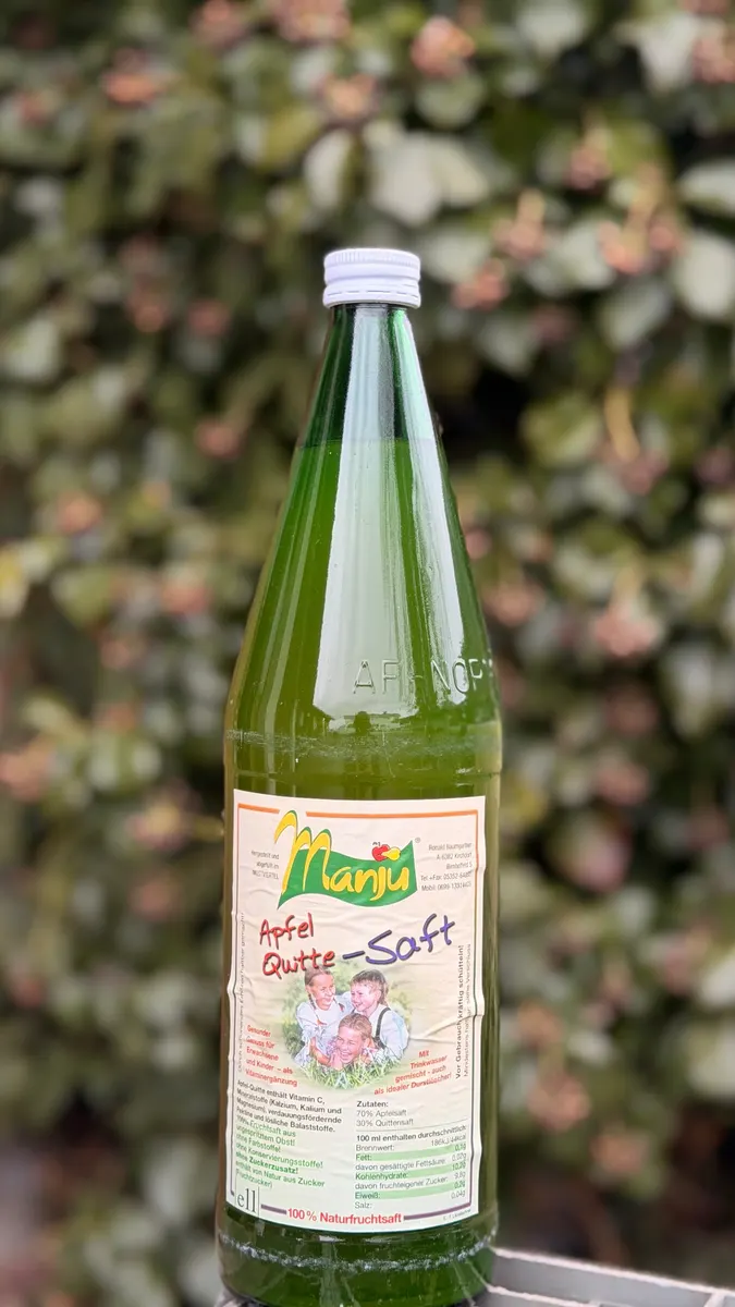 Manju Apfel-Quitten-Saft in der 1-Liter-Flasche
